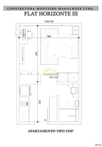 Apartamento com 1 quarto à venda no bairro Buritis, 23m²