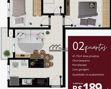 Apartamento com 2 dormitórios à venda, 41 m² por R$ 189.000,00 - Parque da Fonte - São Jos