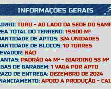 Apartamento com opção de giardino- entrada parcelada