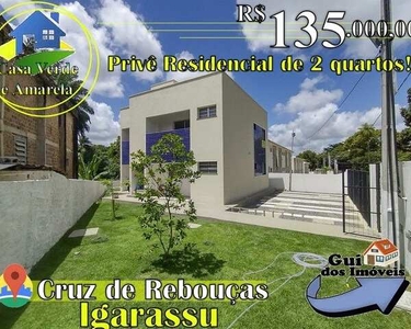Apartamento para venda possui 52M² com 2 quartos em Cruz de Rebouças - Igarassu/PE - 135 M