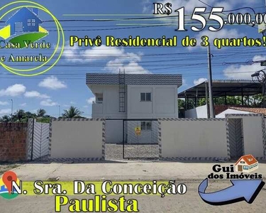 Apartamento para venda possui 55M² com 3 quartos Em N. Sra. Da Conceição/Paulisa/PE-155 M
