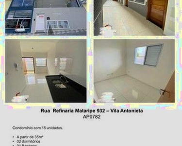 Apartamento para venda tem 35 metros quadrados com 2 quartos em Vila Antonieta - São Paulo