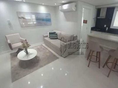 Apartamento 2 dormitórios, sendo 1 suíte, climatizado, frente mar. Ref.: *71