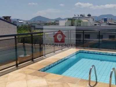 Cobertura com 3 quartos à venda na rua professor taciel cylleno, recreio dos bandeirantes, rio de janeiro, 273 m2 por r$ 1.200.000