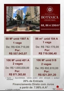 Apartamento para venda possui 68 metros quadrados com 2 quartos R$ 557.043