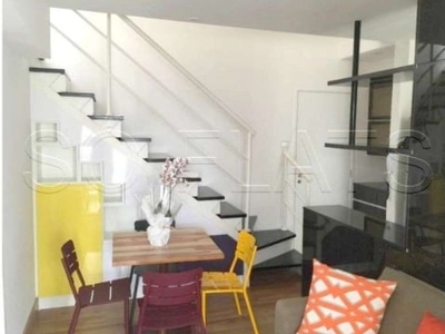 Flat estilo jardins 88m² 1 dormitório para locação em pinheiros.