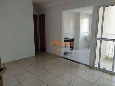 Apartamento com 2 dormitórios para alugar, 47 m² por r$ 1.210,00/mês - parque primavera - guarulhos/sp