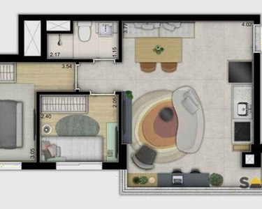 Apartamento com 2 dormitórios à venda, 45 m² por R$ 854.000,00 - Pinheiros - São Paulo/SP