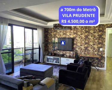 Apartamento VENDA - 197m2 - 3 suítes 3 vagas 1 por andar, à 300 metros da Estação do met