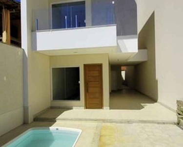 Casa duplex alto padrão a venda em Guarapari-ES nova com quintal e lazer na Praia do Mor