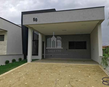 Casa Térrea com 139m² - 3 Suítes, área Gourmet em condomínio Fechado em Paulínia SP Pronta