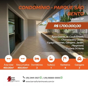 Casa em Condomínio - Limeira, SP no bairro Parque São Bento