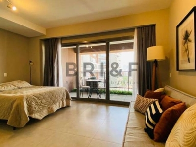 Apartamento studio no brooklin com 45m² , 1 dormitório, 1 banheiro, 1 suíte - são paulo - sp