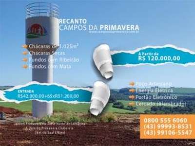 Chacara Venda Londrina Jardim Primavera Zona Norte Pagamento Parcelado