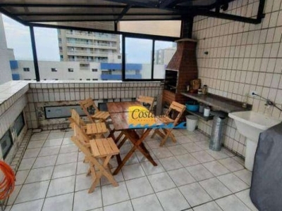 Cobertura com 2 dormitórios à venda, 118 m² por r$ 424.000,00 - aviação - praia grande/sp