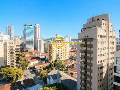 Flat com 2 dormitórios à venda, 57 m² por r$ 490.000,00 - gonzaga - santos/sp