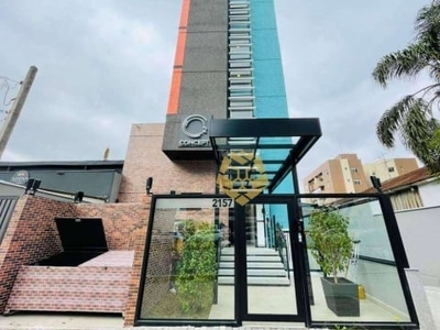 Studio com 1 dormitório para alugar, 30 m² por r$ 2.950,00/mês - água verde - curitiba/pr