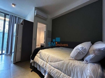 Apartamento 21m² alto padrão - 01 dormitório - aluga-se - moema