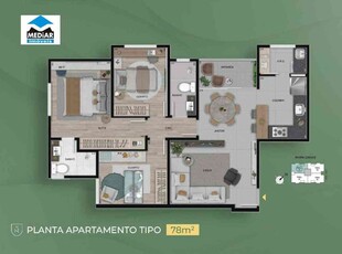 Apartamento com 3 quartos à venda no bairro Renascença, 78m²