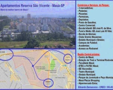 Apartamento 2 quartos em Mauá SP, comprar apartamento 2 dormitórios em Mauá, Condomínio Re