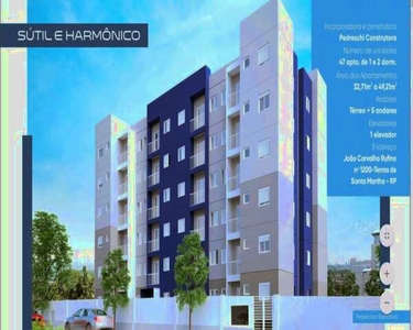 Apartamento com 46m² no Edifício Blue Residencial, no bairro planejado Terras de Santa Mar