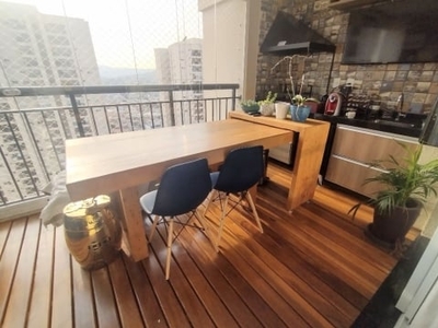 Apartamento de 86 m² - 2 suítes - varanda com churrasqueira - 2 vagas