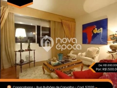 Apartamento com 3 quartos à venda na rua bulhões de carvalho, copacabana, rio de janeiro, 137 m2 por r$ 1.500.000