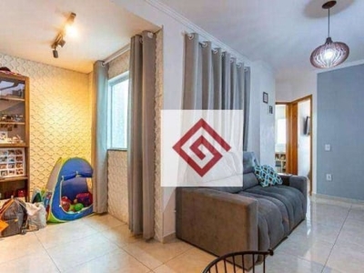 Cobertura com 2 dormitórios à venda, 90 m² por r$ 400.000,00 - vila bela vista - santo andré/sp