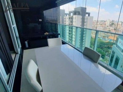 ** composite des arts - lindo studio em andar alto c/ varanda gourmet em frente ao shopping anália franco **