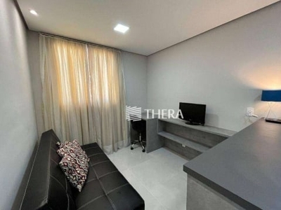 Flat com 1 dormitório, 44 m² - venda por r$ 260.000,00 ou aluguel por r$ 3.477,76/mês - centro - santo andré/sp