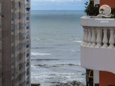 Pitangueiras - linda vista ao mar - 269 m² úteis - churrasqueira privativa - 02 vagas de garagem.