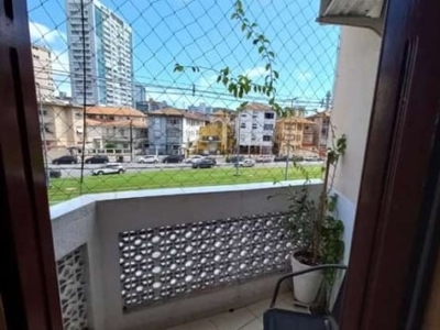 Venda apartamento santos sp - mar doce lar de frente avenida francisco glicério com sacada, vista livre e vaga garantida no gonzaga.