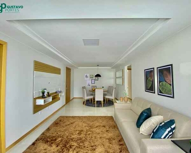 Belíssimo Apartamento mobiliado e decorado com 3 quartos e área de lazer completa na Prai