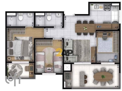 Apartamento à venda em Vila Andrade com 66 m², 3 quartos, 1 suíte, 1 vaga