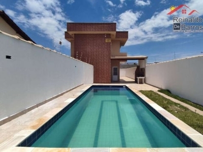 Casa sobreposta com 3 dormitórios e piscina à venda por r$ 400.000 - cibratel ii - itanhaém/sp