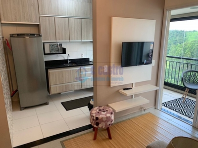 Lindo Studio tipo apartamento em Alphaville 18 do forte, 49m2, sala, piso porcelanato, 01