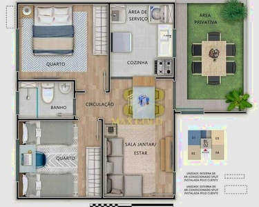 Apartamento com 2 dormitórios à venda, 40 m² por R$ 167.000,00 - Jardim Bela Vista - Tauba