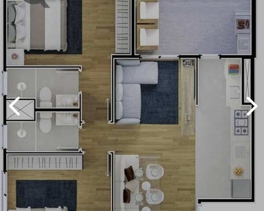 Apartamento com 2 dormitórios à venda, 58 m² por R$ 240.000,00 - Jardim Santa Clara do Lag