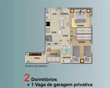 APARTAMENTO COM 44.65 m² - VILA VOTURUA - SAO VICENTE SP