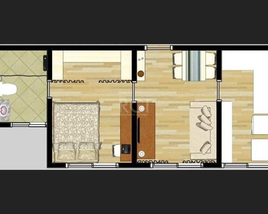 Apartamento para Venda - 32.29m², 1 dormitório, 1 vaga - Santo Antonio