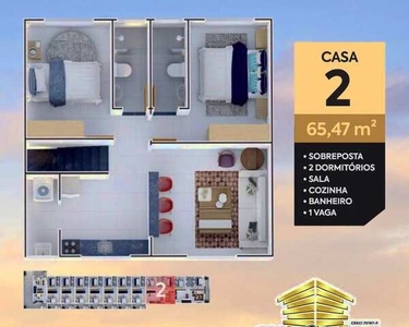 CASA COM 65.47 m² - JARDIM IMPERADOR - PRAIA GRANDE SP