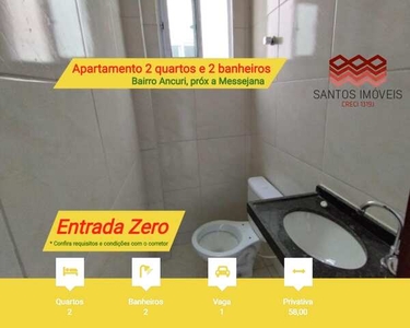 SI: Entrada Zero, Apartamento, 58 m², 2 quartos, bairro Ancuri, na região de Pedras, ônibu