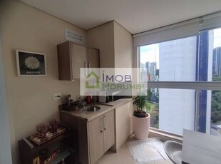 Apartamento todo mobiliado para locação 2 dormitórios 1 suíte, varanda gourmet, 2 vagas em excelente localização.