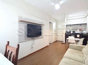 Flat em alphaville, disponível para locação com 39m², 01 dormitório e 01 vaga de garagem.