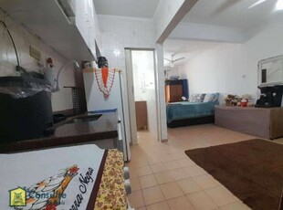 Kitnet com 1 dormitório à venda, 31 m² por r$ 165.000,00 - guilhermina - praia grande/sp