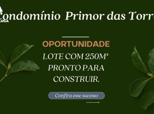 Terreno a venda no primor das torres com 250 m² quitado em cuiabá - oportunidade