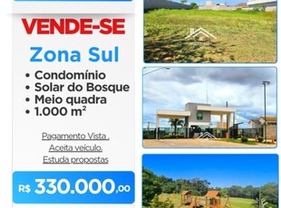 Terrenos de 1.000 m² à venda no condomínio solar do bosque.