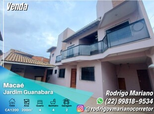 Vendo linda casa com 4 dormitórios no jardim guanabara em macaé