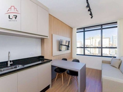 Apartamento com 1 dormitório para alugar, 26 m² por r$ 2.500/mês - centro - curitiba/pr