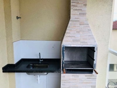 Apartamento com 2 dormitórios e varanda gourmet no itaguá.